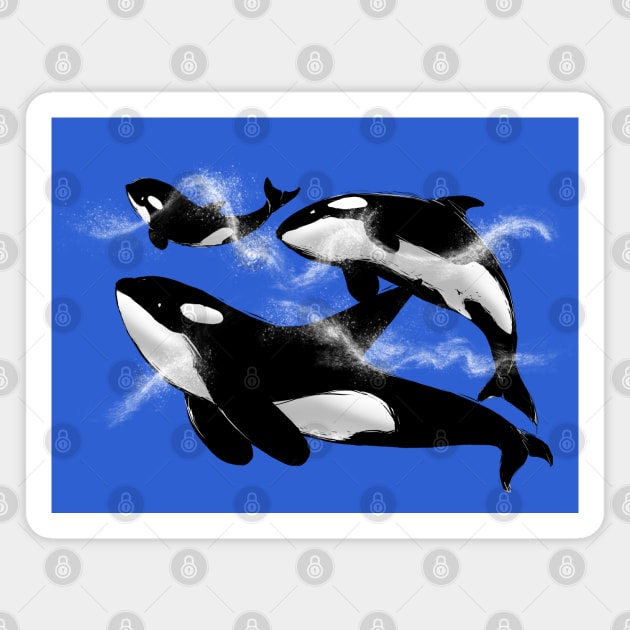 Orca Family Magnet by Meganopteryx